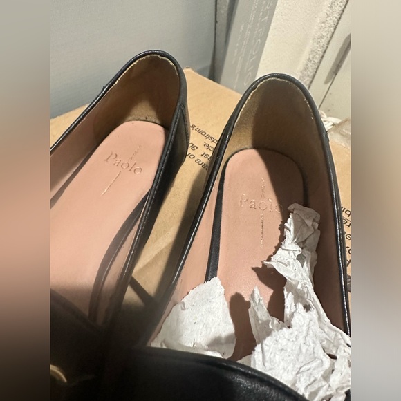 LINEA PAOLO Nordstrom Women’s Gold Bit & Black 100% Leather Loafers Size 10 $160 - Picture 8 of 15